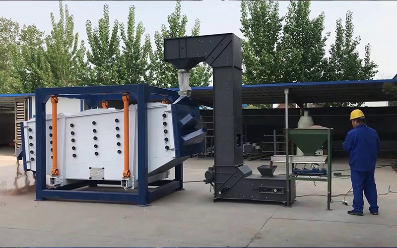 Z型提升機(jī)+方形搖擺篩組合試機(jī)